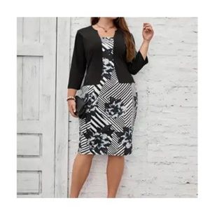 Plus size spring/fall bodycon dress